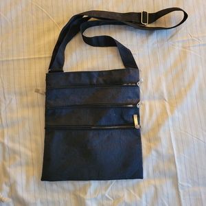 Black Casual Bag With Adjustable Strap